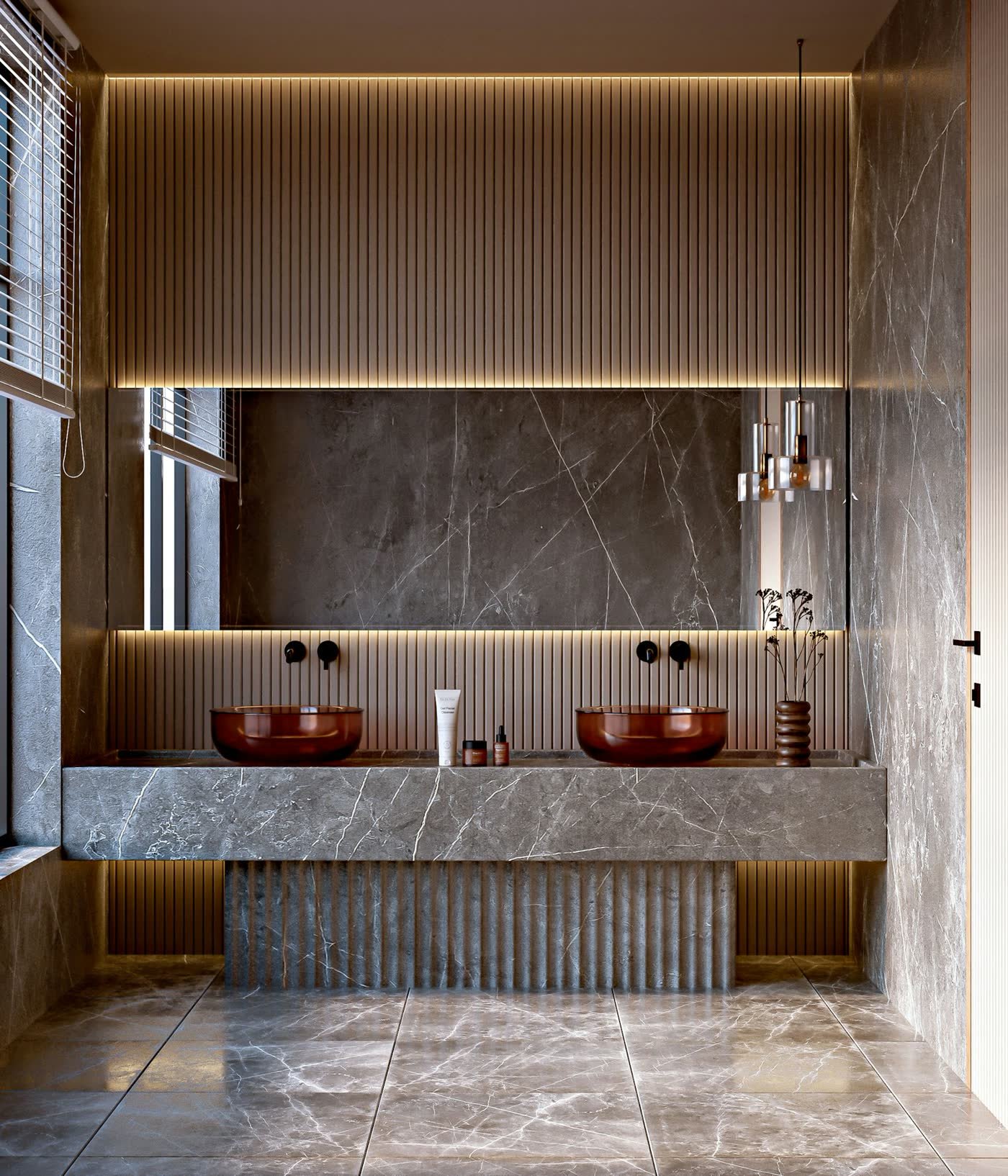 Salle de bains en pierre