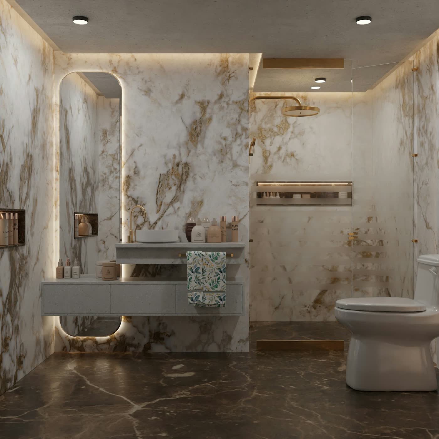 Salle de bains en marbre